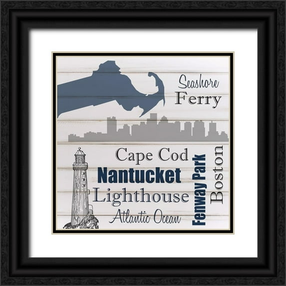 Kimberly, Allen 20x20 Black Ornate Wood Framed with Double Matting Museum Art Print Titled - Massachusetts