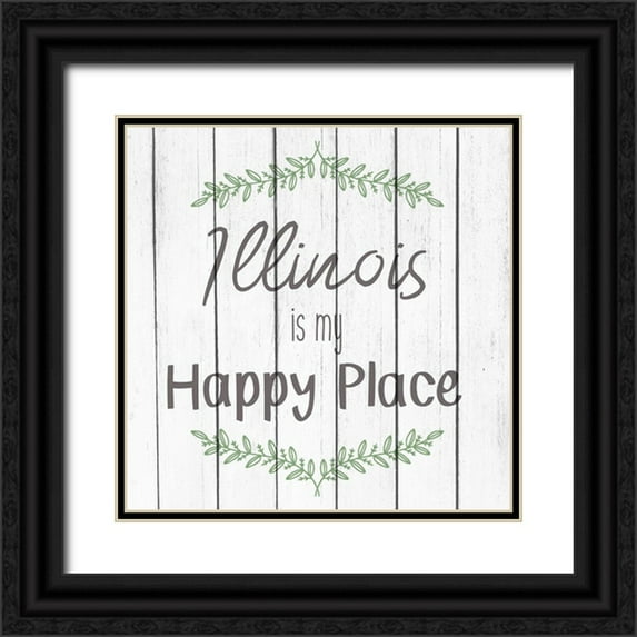 Kimberly, Allen 20x20 Black Ornate Wood Framed with Double Matting Museum Art Print Titled - My Happy Place IL