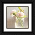thumbnail image 1 of Kimberly, Allen 20x20 Black Ornate Wood Framed with Double Matting Museum Art Print Titled - Peonies Pink, 1 of 4
