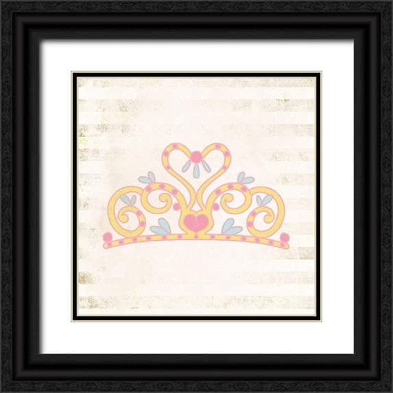 Kimberly, Allen 20x20 Black Ornate Wood Framed with Double Matting Museum Art Print Titled - Princess for a Day 1