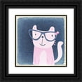 thumbnail image 1 of Kimberly, Allen 20x20 Black Ornate Wood Framed with Double Matting Museum Art Print Titled - Quirky Cats 2, 1 of 4