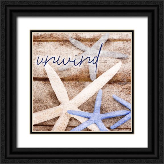 Kimberly, Allen 20x20 Black Ornate Wood Framed with Double Matting Museum Art Print Titled - Starfish 1