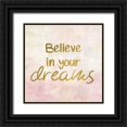 thumbnail image 1 of Kimberly, Allen 20x20 Black Ornate Wood Framed with Double Matting Museum Art Print Titled - Unicorn Dreams 2, 1 of 4