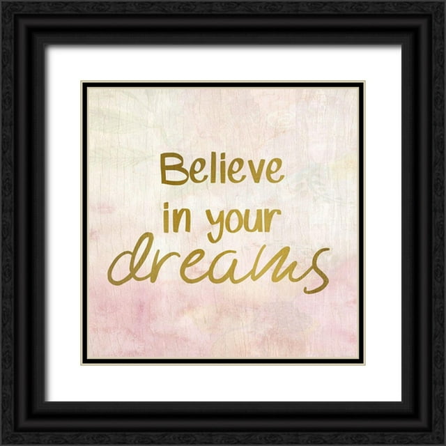 Kimberly, Allen 20x20 Black Ornate Wood Framed with Double Matting Museum Art Print Titled - Unicorn Dreams 2