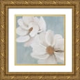 thumbnail image 1 of Kimberly, Allen 20x20 Gold Ornate Wood Framed with Double Matting Museum Art Print Titled - Blue Floral 1, 1 of 4