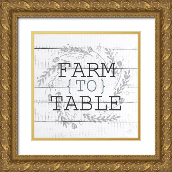 Kimberly, Allen 20x20 Gold Ornate Wood Framed with Double Matting Museum Art Print Titled - Farmhouse Fresh