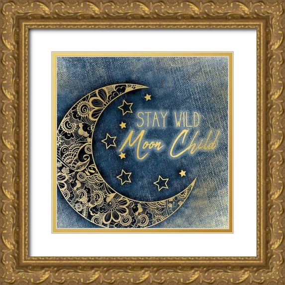 Kimberly, Allen 20x20 Gold Ornate Wood Framed with Double Matting Museum Art Print Titled - Moon Child