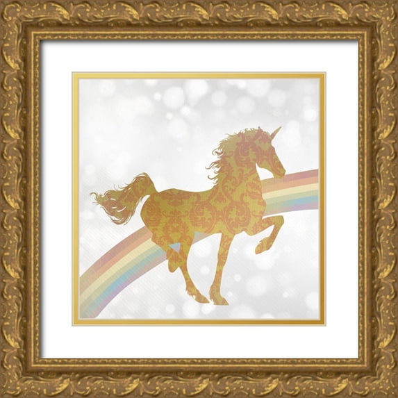 Kimberly, Allen 20x20 Gold Ornate Wood Framed with Double Matting Museum Art Print Titled - Somewhere over the Rainbow 1
