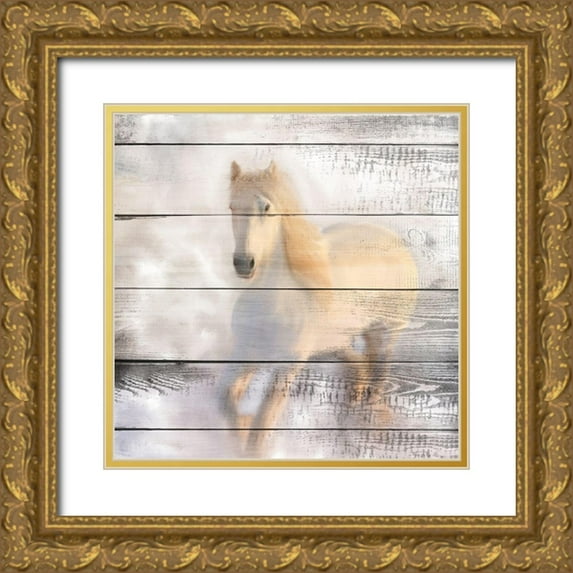 Kimberly, Allen 20x20 Gold Ornate Wood Framed with Double Matting Museum Art Print Titled - White Knight