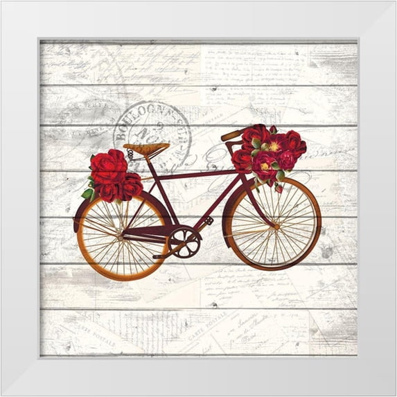 Kimberly, Allen 20x20 White Modern Wood Framed Museum Art Print Titled - Carte Postal Bike 3