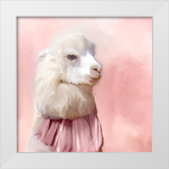 Kimberly, Allen 20x20 White Modern Wood Framed Museum Art Print Titled - Pink Tassels