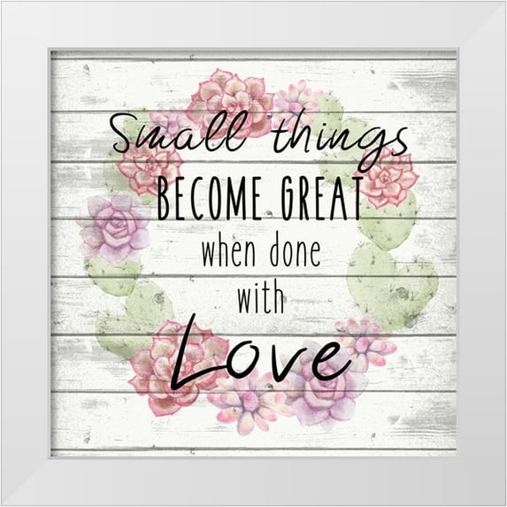 Kimberly, Allen 20x20 White Modern Wood Framed Museum Art Print Titled - Small Things 2