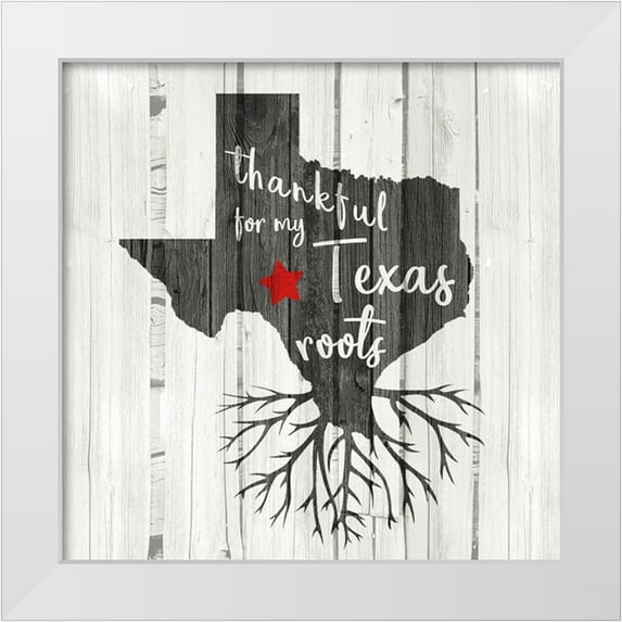 Kimberly, Allen 20x20 White Modern Wood Framed Museum Art Print Titled - Texas Roots