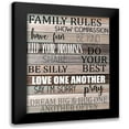 thumbnail image 1 of Kimberly, Allen 20x24 Black Modern Framed Museum Art Print Titled - Family Rules, 1 of 5