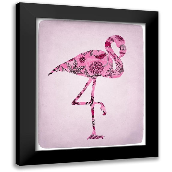 Kimberly, Allen 20x24 Black Modern Framed Museum Art Print Titled - Flamingo 1