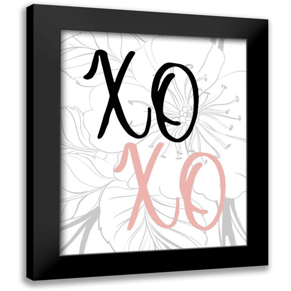 Kimberly, Allen 20x24 Black Modern Framed Museum Art Print Titled - XO XO 2
