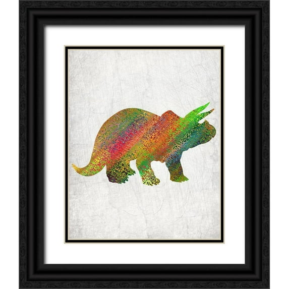 Kimberly, Allen 20x24 Black Ornate Wood Framed with Double Matting Museum Art Print Titled - Bright Dino 3