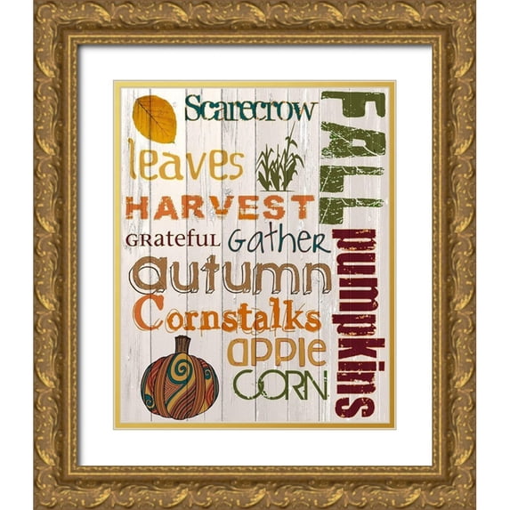 Kimberly, Allen 20x24 Gold Ornate Wood Framed with Double Matting Museum Art Print Titled - Fall 2