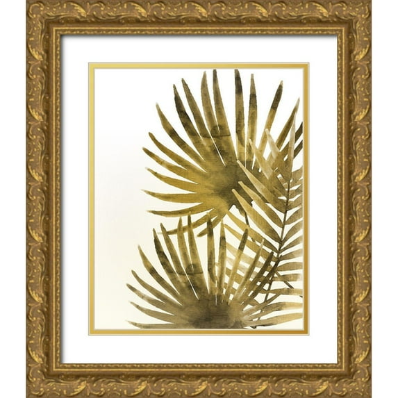 Kimberly, Allen 20x24 Gold Ornate Wood Framed with Double Matting Museum Art Print Titled - Ferns 2