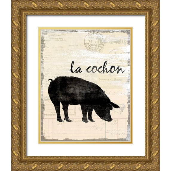 Kimberly, Allen 20x24 Gold Ornate Wood Framed with Double Matting Museum Art Print Titled - French Kitchen 3