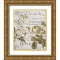 thumbnail image 1 of Kimberly, Allen 20x24 Gold Ornate Wood Framed with Double Matting Museum Art Print Titled - Paris Script Series 5, 1 of 4