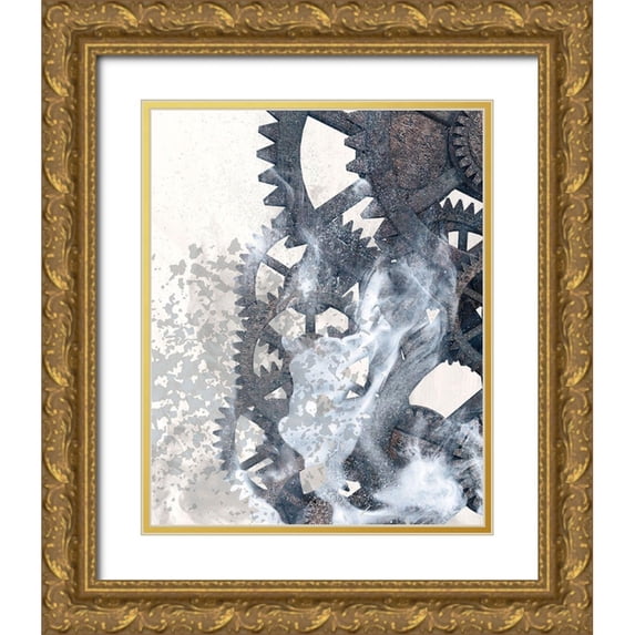 Kimberly, Allen 20x24 Gold Ornate Wood Framed with Double Matting Museum Art Print Titled - Smoke Gears 2