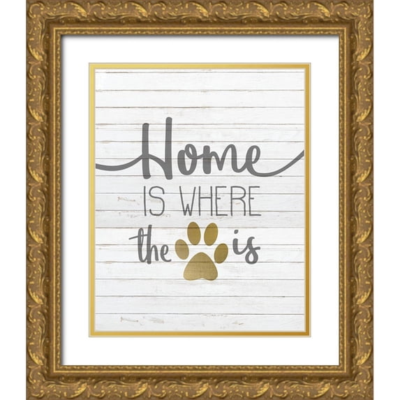 Kimberly, Allen 20x24 Gold Ornate Wood Framed with Double Matting Museum Art Print Titled - Where is Home