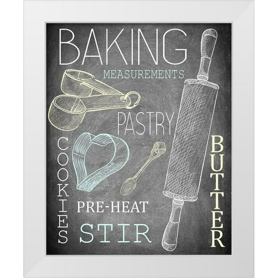 Kimberly, Allen 20x24 White Modern Wood Framed Museum Art Print Titled - Lets Bake