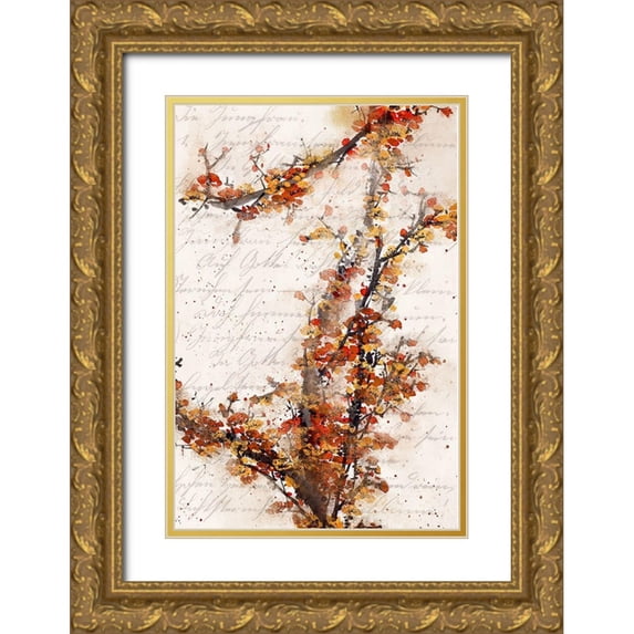 Kimberly, Allen 23x32 Gold Ornate Wood Framed with Double Matting Museum Art Print Titled - Branches