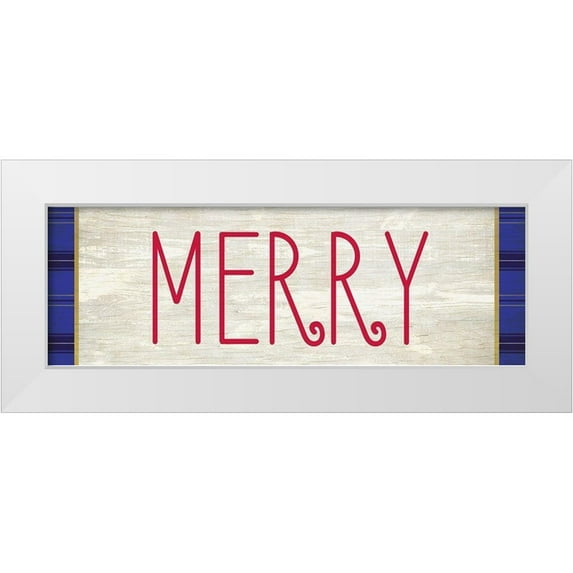 Kimberly, Allen 24x11 White Modern Wood Framed Museum Art Print Titled - MERRY