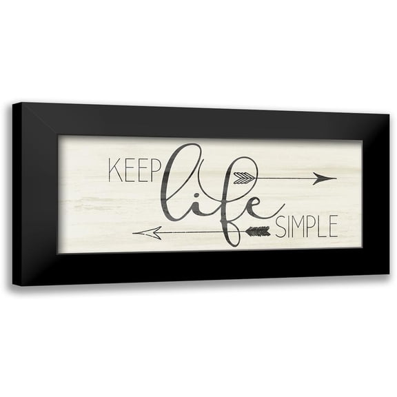 Kimberly, Allen 24x12 Black Modern Framed Museum Art Print Titled - Keep Life Simple