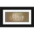 thumbnail image 1 of Kimberly, Allen 24x12 Black Ornate Wood Framed with Double Matting Museum Art Print Titled - Merry and Bright Gold, 1 of 4