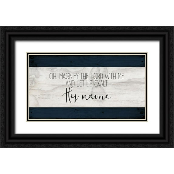 Kimberly, Allen 24x15 Black Ornate Wood Framed with Double Matting Museum Art Print Titled - Oh Magnify