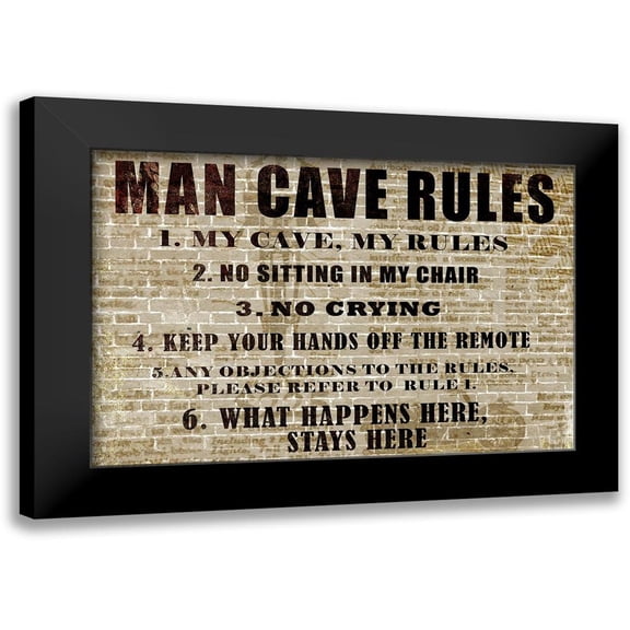 Kimberly, Allen 24x17 Black Modern Framed Museum Art Print Titled - My Rules 2