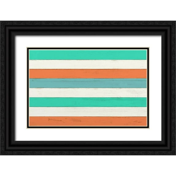 Kimberly, Allen 24x17 Black Ornate Wood Framed with Double Matting Museum Art Print Titled - Beach Camping B