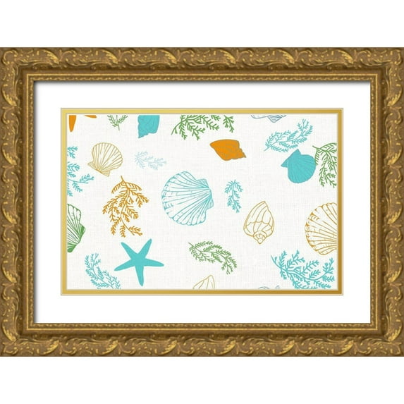 Kimberly, Allen 24x17 Gold Ornate Wood Framed with Double Matting Museum Art Print Titled - Camping Adventure B