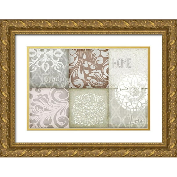 Kimberly, Allen 24x17 Gold Ornate Wood Framed with Double Matting Museum Art Print Titled - Home Family Love v1