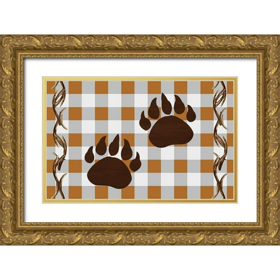 Kimberly, Allen 24x17 Gold Ornate Wood Framed with Double Matting Museum Art Print Titled - In the Woods 1
