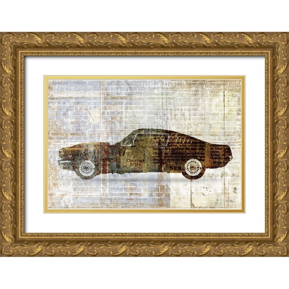 Kimberly, Allen 24x17 Gold Ornate Wood Framed with Double Matting Museum Art Print Titled - Mustang