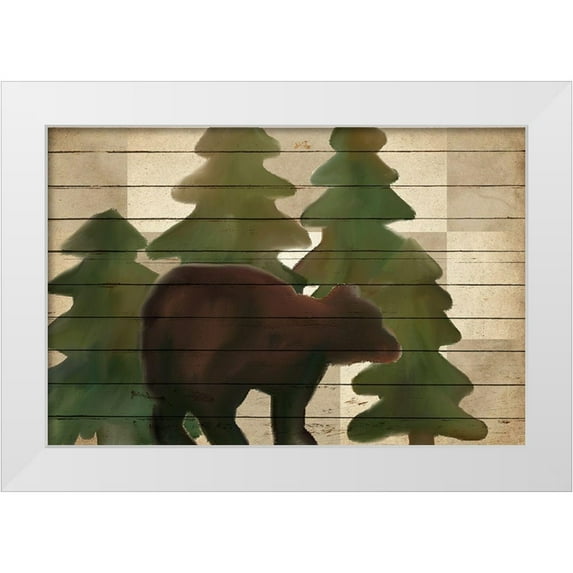 Kimberly, Allen 24x17 White Modern Wood Framed Museum Art Print Titled - Bear Lodge
