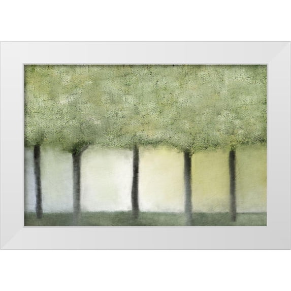 Kimberly, Allen 24x17 White Modern Wood Framed Museum Art Print Titled - Grove of Trees