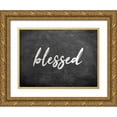 thumbnail image 1 of Kimberly, Allen 24x19 Gold Ornate Wood Framed with Double Matting Museum Art Print Titled - Chalkboard Blessed, 1 of 4