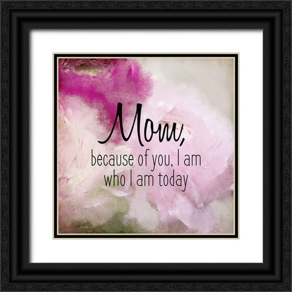 Kimberly, Allen 26x26 Black Ornate Wood Framed with Double Matting Museum Art Print Titled - Because of You 2