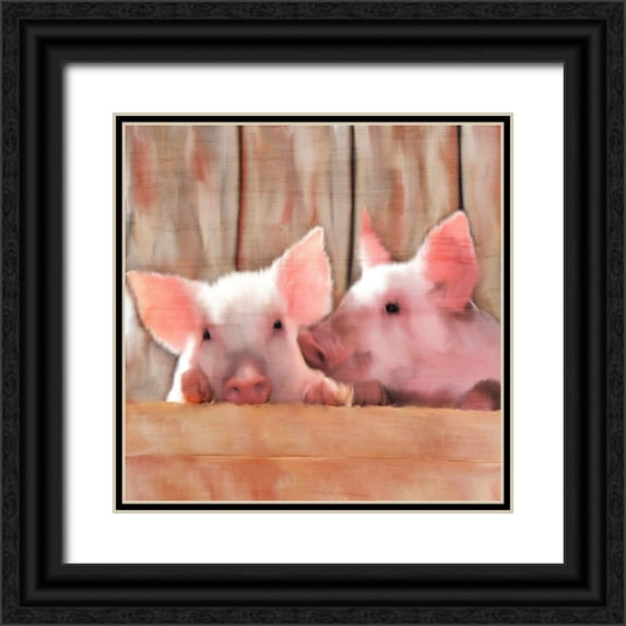 Kimberly, Allen 26x26 Black Ornate Wood Framed with Double Matting Museum Art Print Titled - Best Friends
