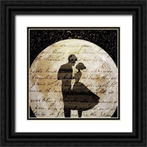 Kimberly, Allen 26x26 Black Ornate Wood Framed with Double Matting Museum Art Print Titled - Dancing in the Moonlight