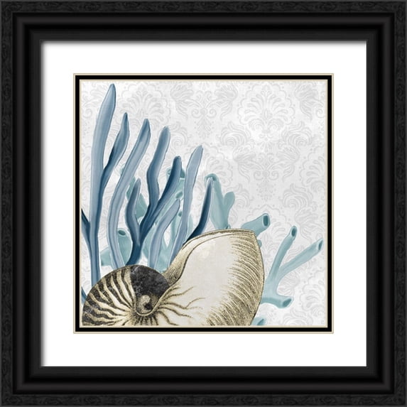 Kimberly, Allen 26x26 Black Ornate Wood Framed with Double Matting Museum Art Print Titled - Happiness Beach 2