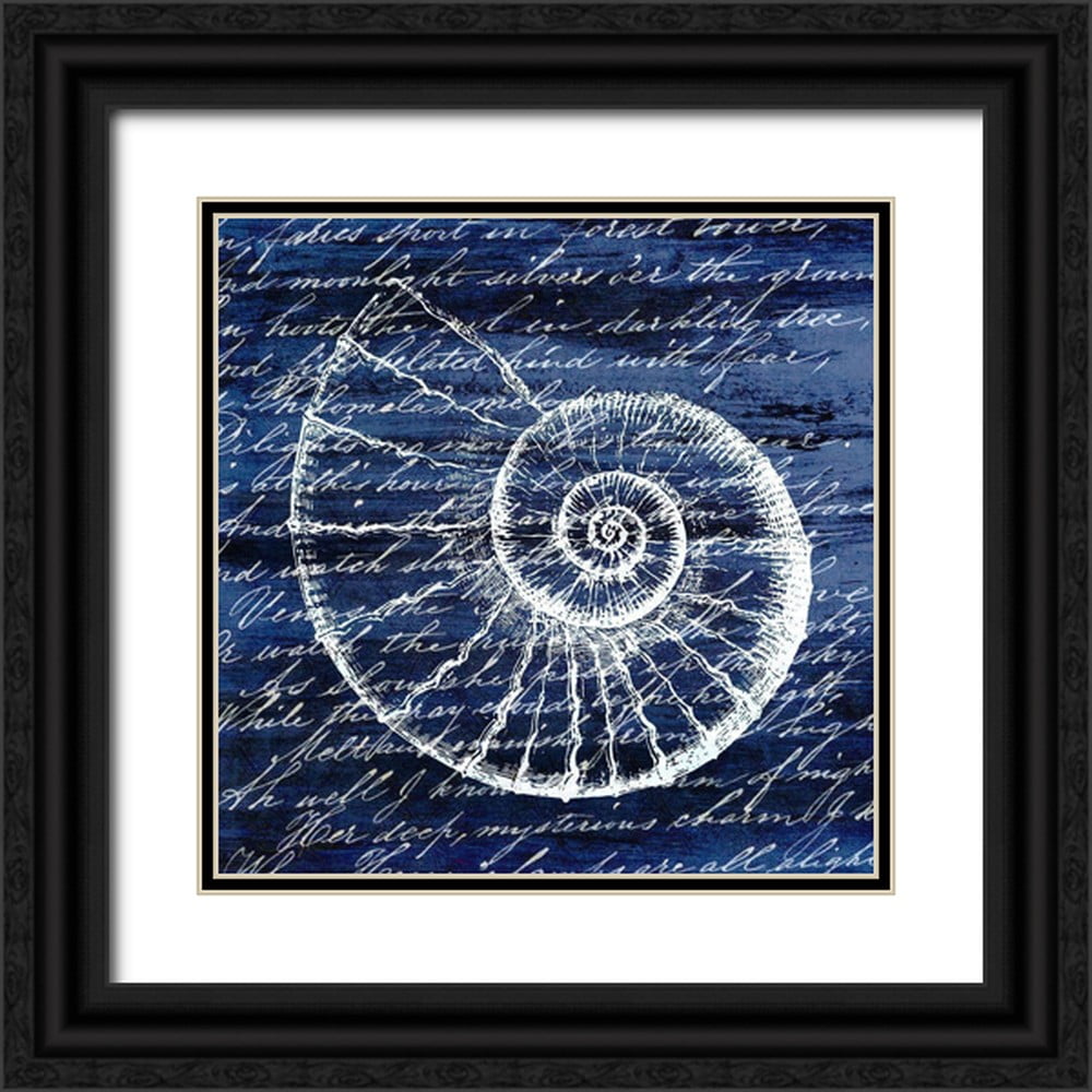 Kimberly, Allen 26x26 Black Ornate Wood Framed with Double Matting ...