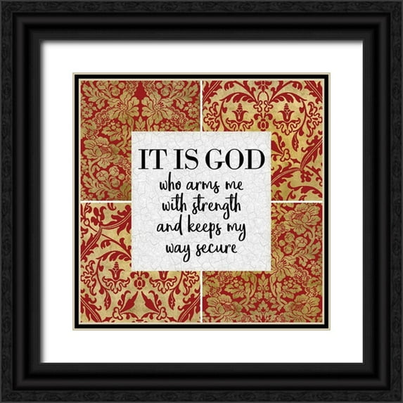 Kimberly, Allen 26x26 Black Ornate Wood Framed with Double Matting Museum Art Print Titled - It is God