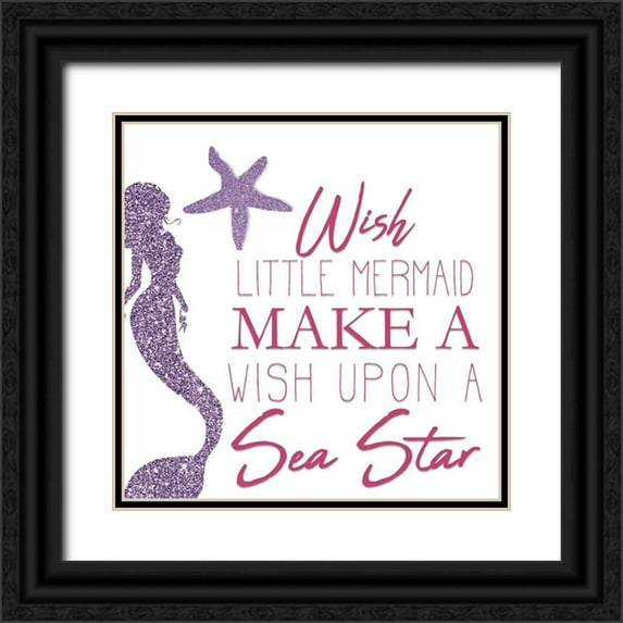 Kimberly, Allen 26x26 Black Ornate Wood Framed with Double Matting Museum Art Print Titled - Mermaid Dreams 3 v2