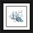 thumbnail image 1 of Kimberly, Allen 26x26 Black Ornate Wood Framed with Double Matting Museum Art Print Titled - Sea Blues 1, 1 of 4